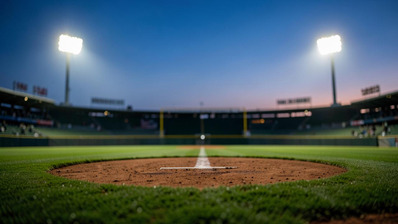 Editorial photo illustration: a night game in Seattle.